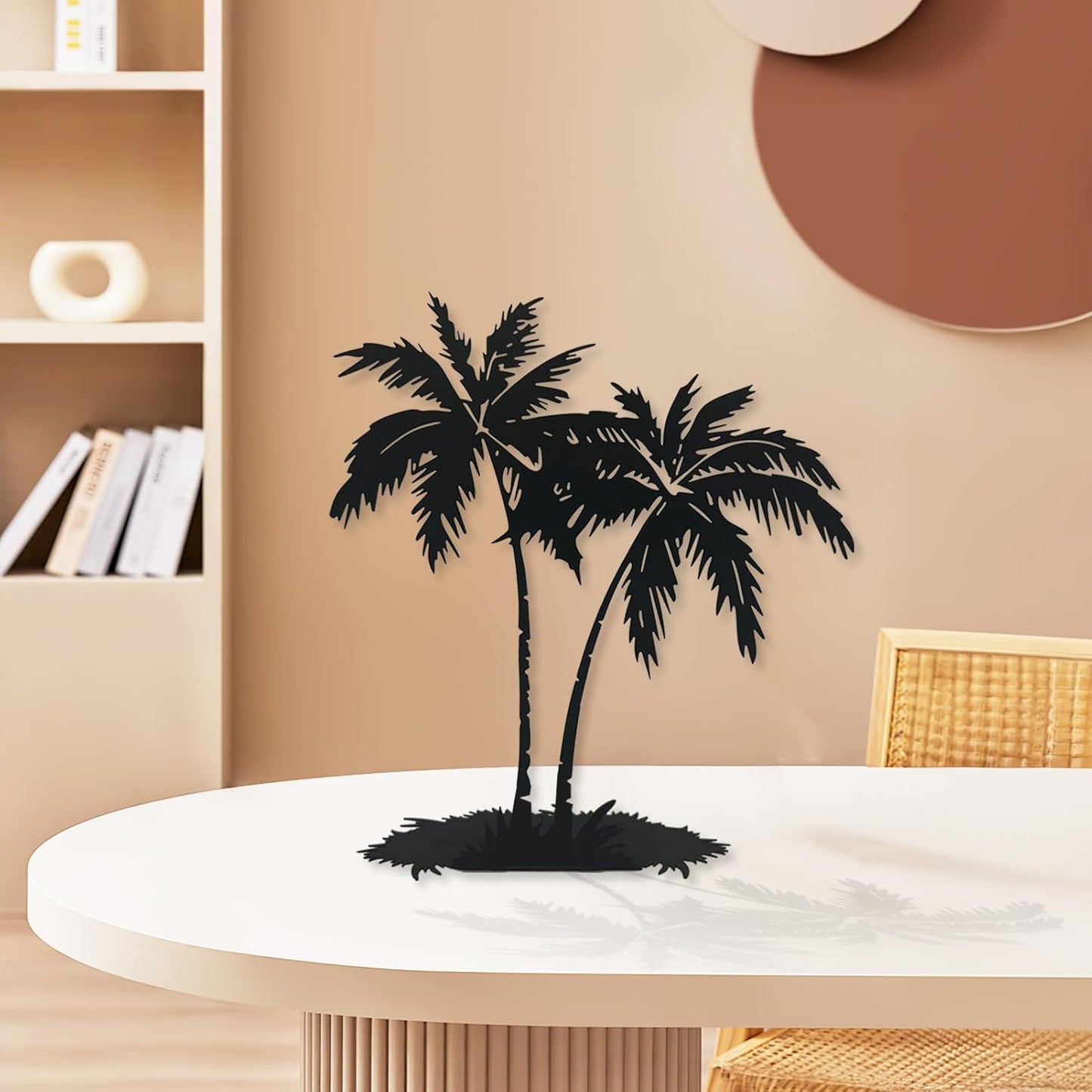 Metal Table Top Palm Tree, Tropical Tabletop Decor, Palm Tree Centerpieces for Tables, Coastal Table Decor, Beach Decorations for Home, Modern Artwork for Living Room
