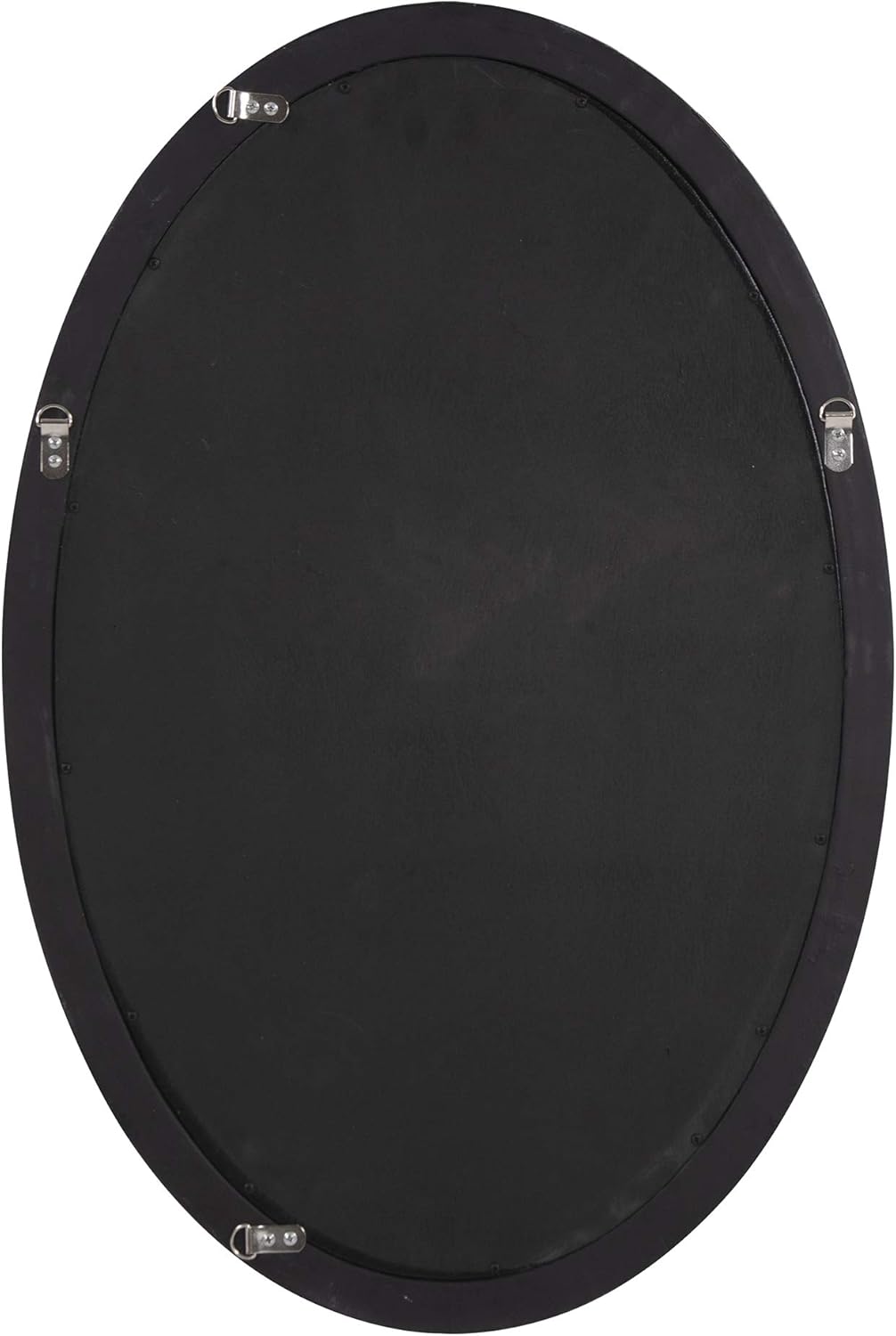 Howard Elliott Carlton Oval Decorative Wall Mounted Mirror, Stainless Steel, Bevelled Oval Hanging Vanity Mirror for Wall Decor, Hallway, Bedroom, Living Room, 22 x 32 Inch