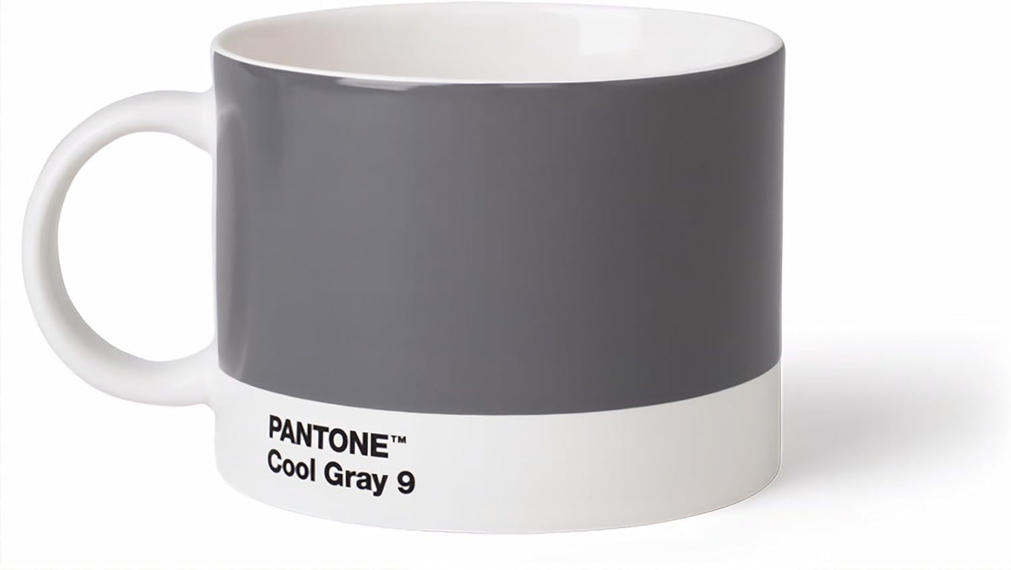 Copenhagen Design Pantone Cup, Tea/Coffee Mug, fine China (Ceramic), 475 ml, Grey, Cool Gray 9 C, Porcelain, one Size