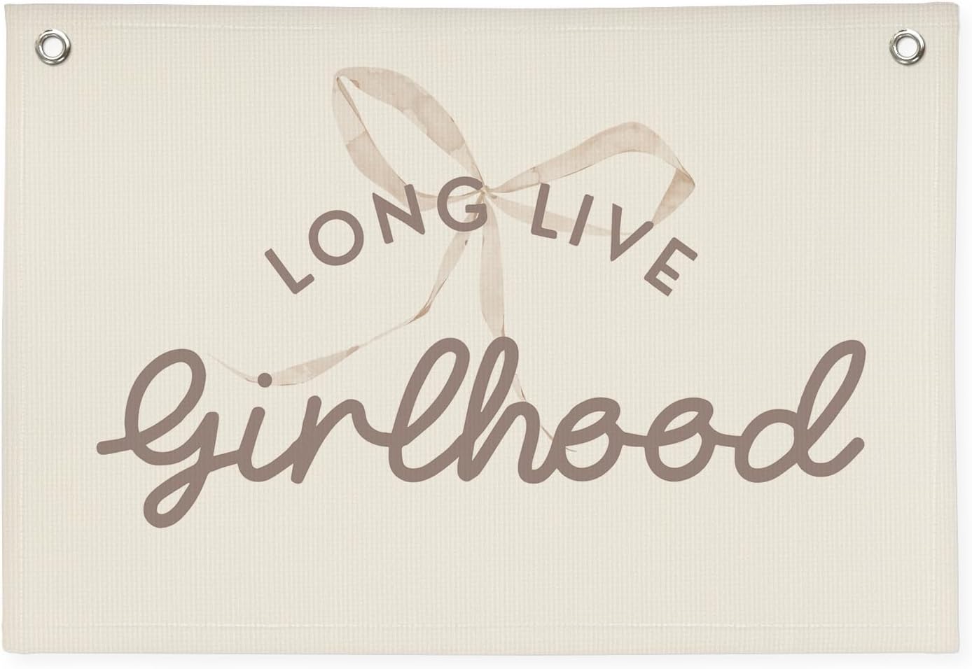 Cute Girls Room Decor，Long Live Girlhood Pink Coquette Girl Nursery Playroom Wall Hanging Linen Banner, Baby Girls Nursery Decor Toddler Teen Kids Bedroom Decorations,Newborn Gift 30x20 girlroom