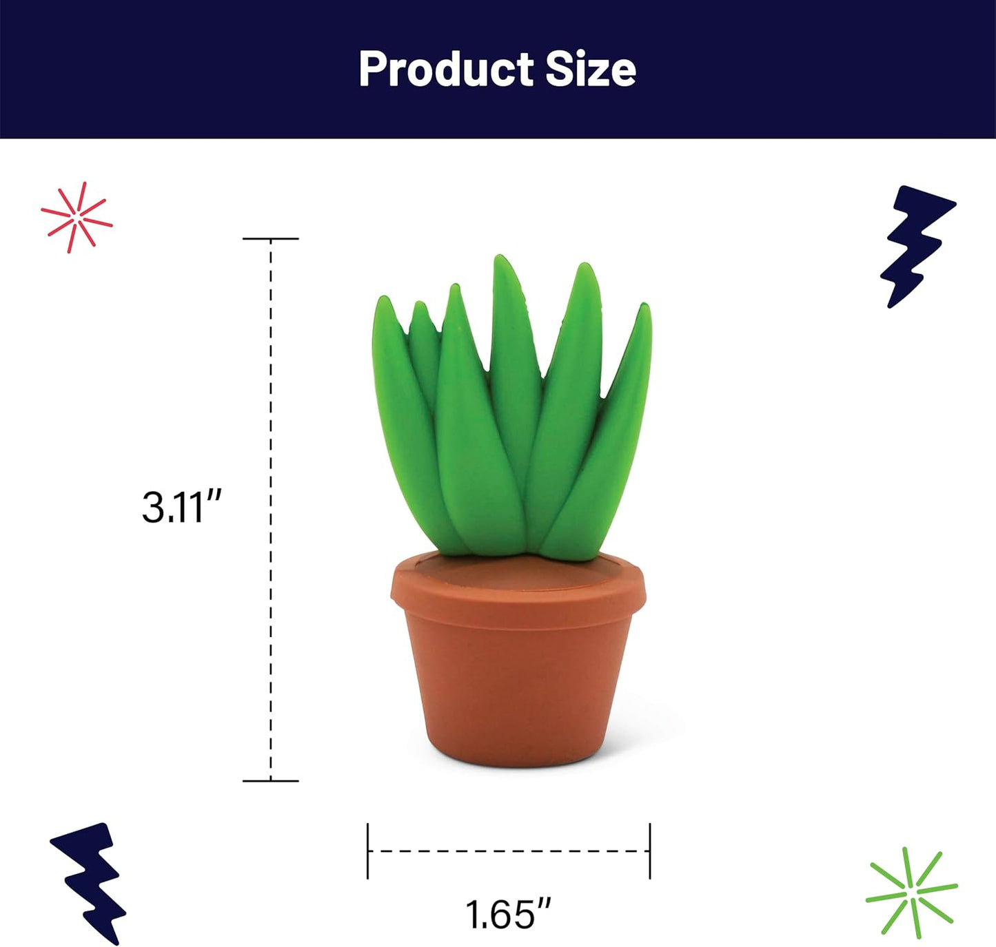 Mini Garden Figurines for Desk Decor – Cute Accessories for Fairy Gardens, Terrariums, Succulent Pots & Office Spaces – Tiny Plant Decor Statues - Aloe Vera