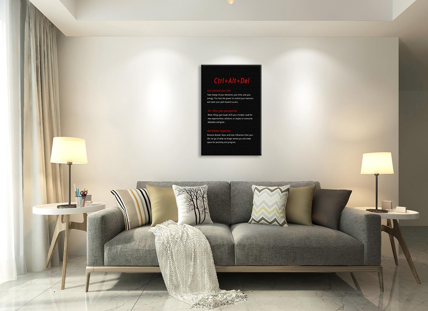 Inspirational Entrepreneur Quotes Wall Art Inspiring Ctrl Alt Del Painting Prints on Canvas Modern Motivational Posters Prints Artwork Home Office School Classroom Wall Decor[24''W X 36''H]