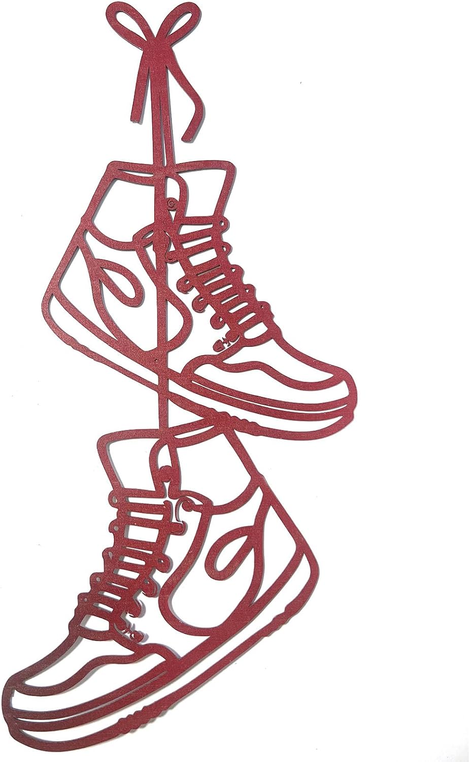 FZFQWRSH Metal Sneaker Wall Sculpture Art - Modern Boys & Teens Room Decor for Bedrooms, Unique Graduation Gift for Sneaker Lovers, Durable Home Décor Accent with Sports Theme