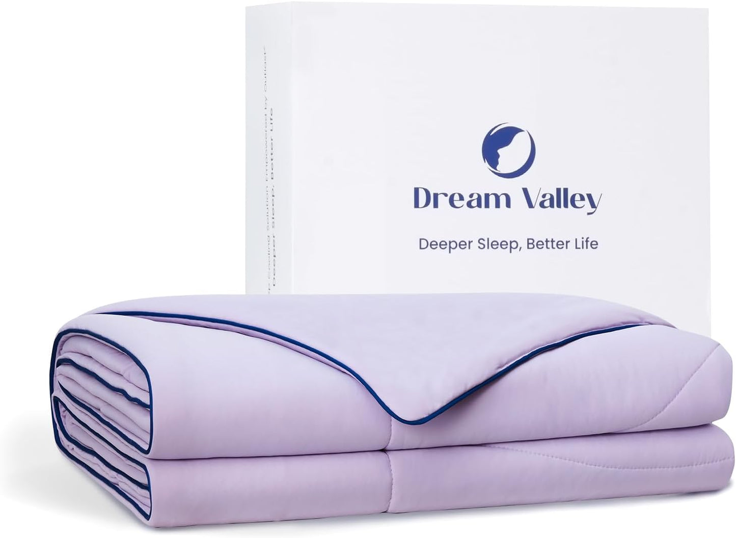 Dream Valley®Outlast®Deepsleep Cooling Comforter, King Size, NASA-Grade Space Technology Cooling Blanket for Hot Sleepers Night Sweats, Q-Max > 0.45 Aerocool™Breathable, Lavender Fog, 106"x90"