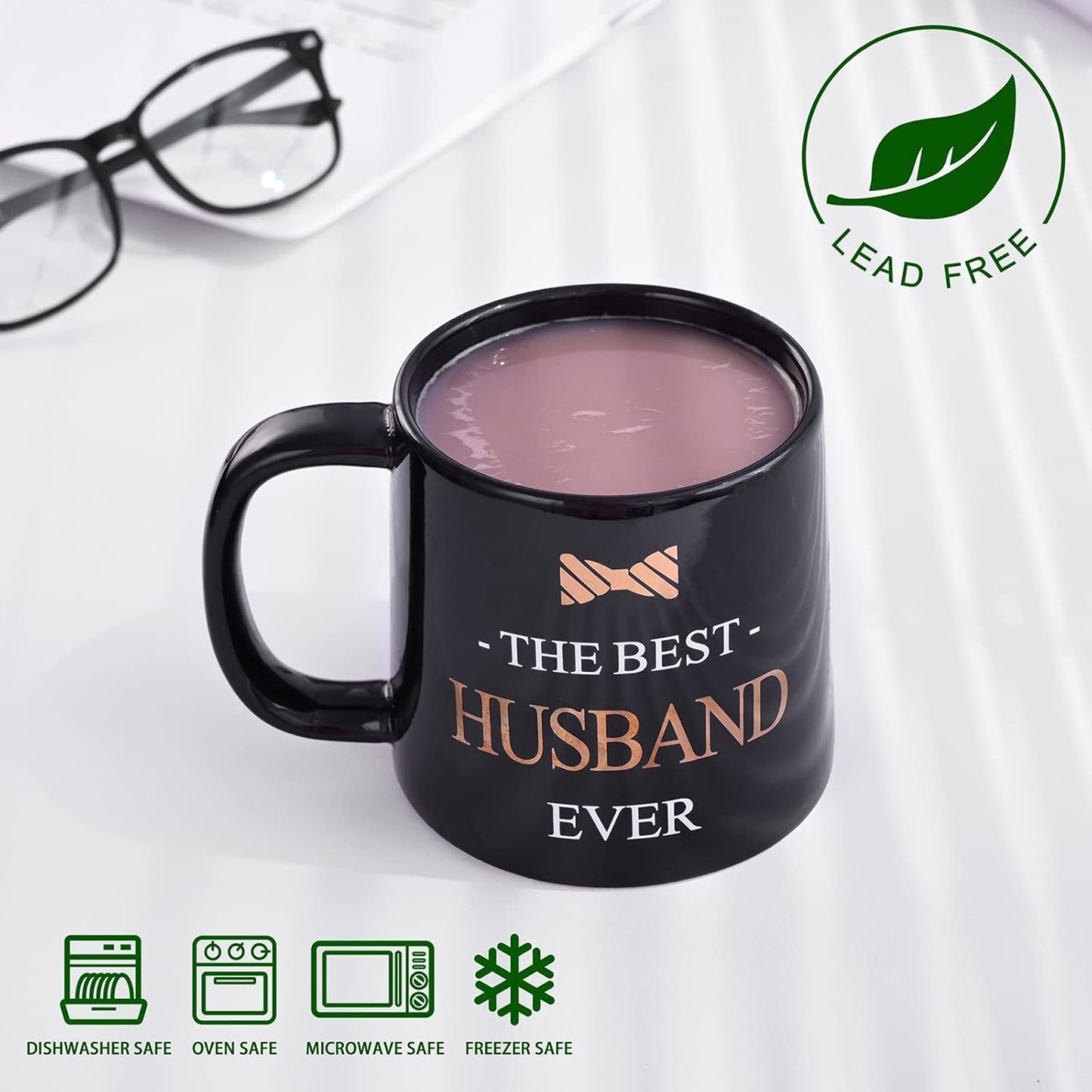 Miicol Funny Coffee Mug 16 oz, Large Ceramic Tea Mug, Gift Idea for Men, Husband, Cute Office Coffee Cup, Black Tea Cup, Unique Gift for Birthday, Christmas