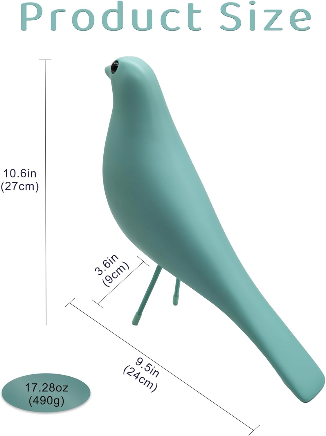 Mid Century Modern Bird Figurines - Decorative Sculptures for Living Room, Shelf, Mantle, TV Stand, Tabletop, Nightstand, Office, Kitchen - Unique Home Decor & Gifts for Bird Lovers