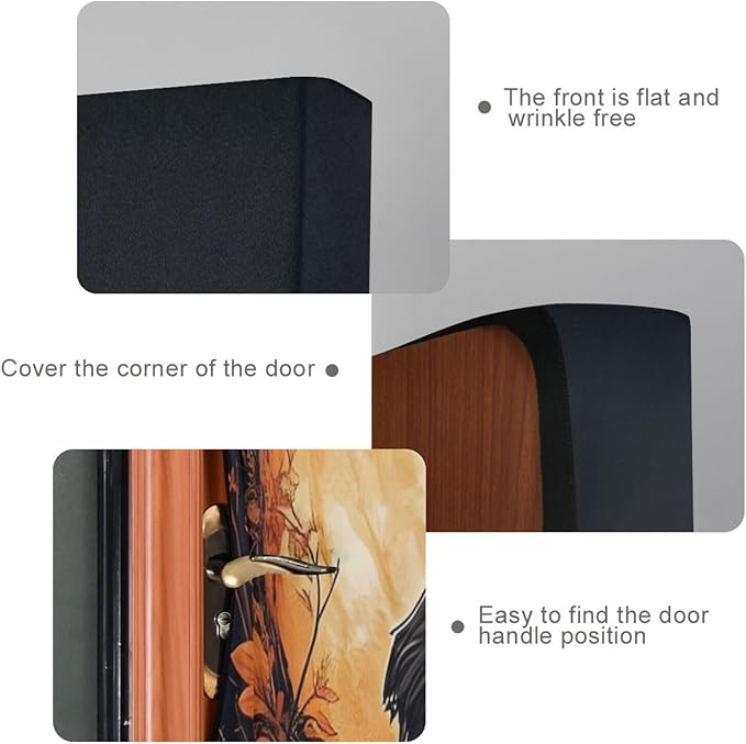 senya Halloween Door Cover Autumn Witch Halloween Banner Decoration 79 * 35 inch for Front Doors Wall Party Decor