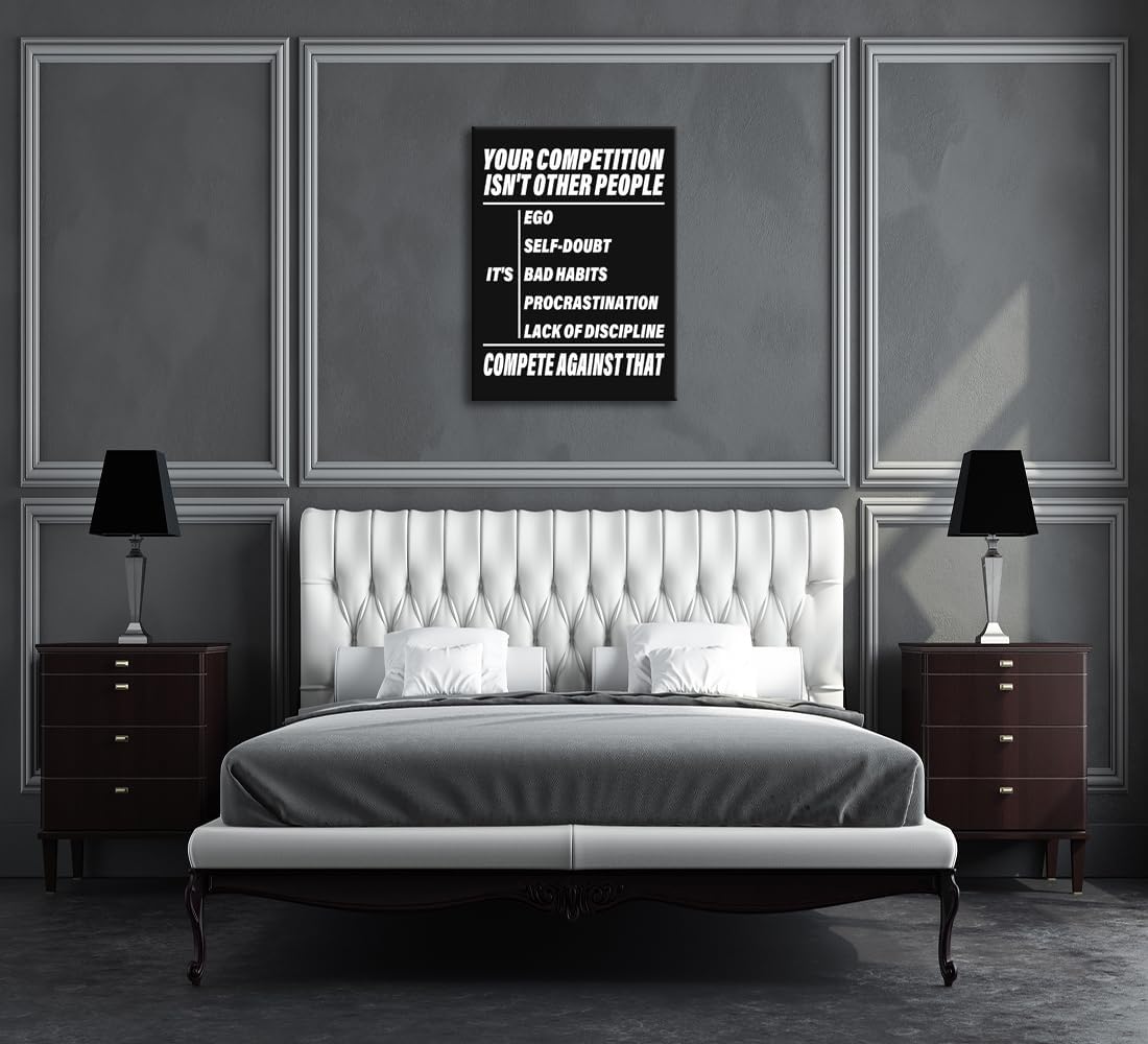 Inspirational Wall Art Print Pictures Inspirational Canvas Posters Motivational Entrepreneur Positive Quotes Artwork Home Decor Painting Frame for Living Room Office Ready to Hang[30″W X 40″H]