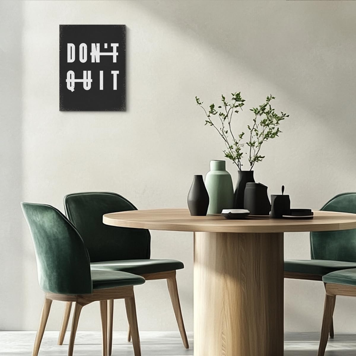 Inspirational Motivational Don't Quit Wall Art Posters Executive Quotes Poster Print Phrase Wall Art Positive Quotes, Positive Affirmations Wall Decor for Gym Bedroom Classroom Study Office Room