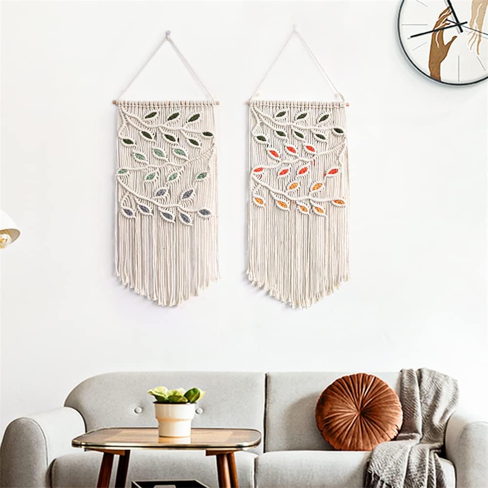 BMIDRUT Macrame Hanging Tapestry Boho Hand Woven Tapestries Dream Catchers Boho Wall Art Decor Home Wall Decor Wall Pediment 16x30 Inch
