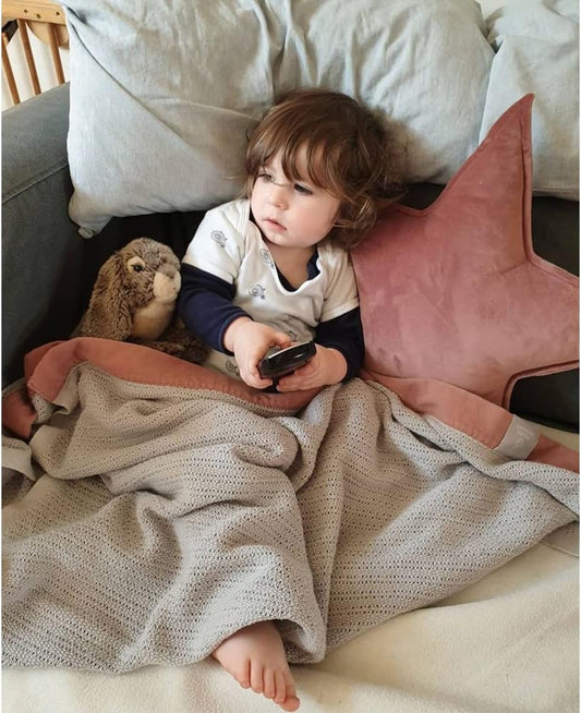 JIKAL Star Moon Shaped Pillow Soft Velvet Nursery Stuffed Throw Pillows for Kids Room Couch Reading Nook Decor (Star, Dusty Pink)