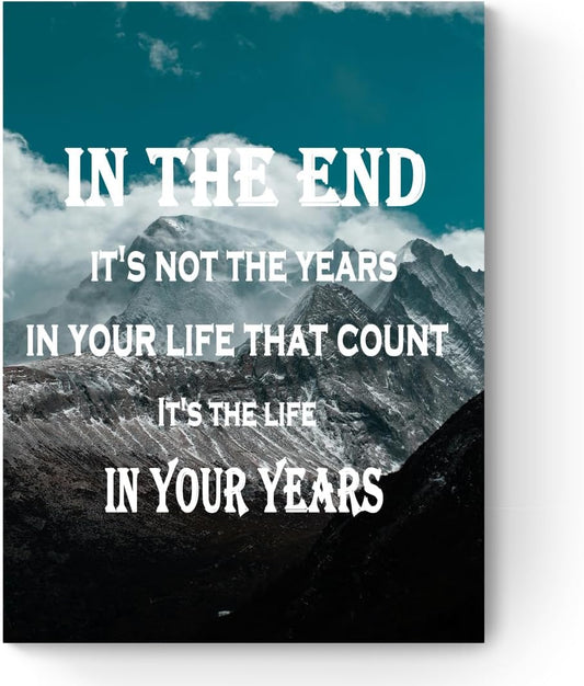 GoForArt Mountain Motivational Wall Art, Famous Quote Inspirational Prints Wall Decor, Canvas Wall Art For Office Living Room, Bedroom Dining Room Artwork Home Decoration 12x18in