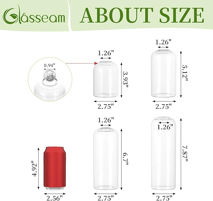 Glasseam Glass Bud Vase for Centerpieces, 12pcs Small Flower Vase in Bulk for Single Rose Bouquet, Modern Minimalis Clear Table Centerpieces for t Wedding Party Living Room Bathroom Kitchen Home Decor