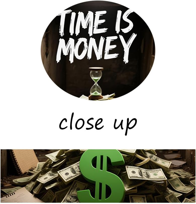 Inspirational Canvas Wall Art Poster Print Home Decor Motivational Entrepreneur Quotes Time is Money Inspiring Sign Picture Painting Artwork for Bedroom Gym Office Stretched and Framed [12''Wx18''H]