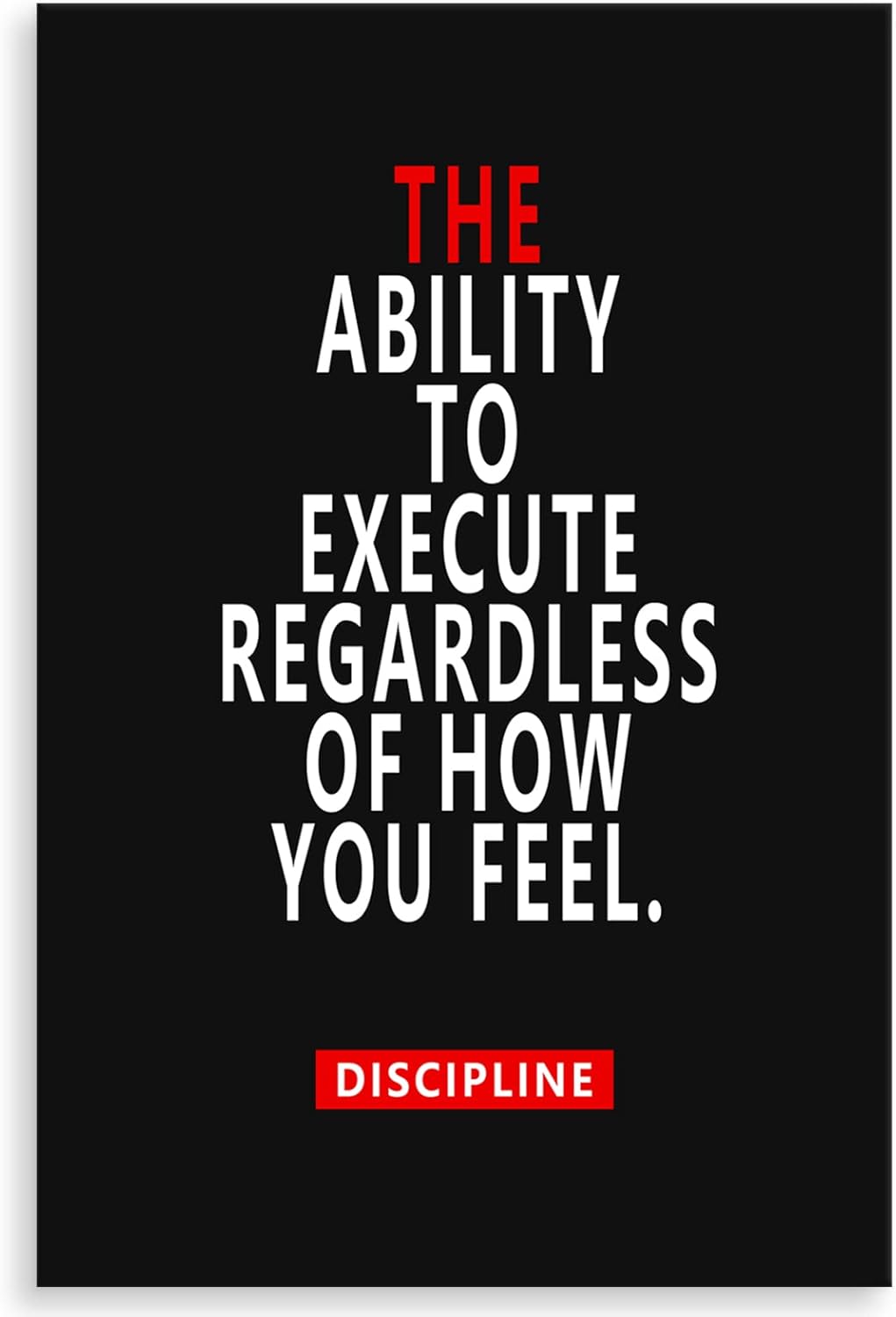 Inspirational Office Wall Art Motivational Canvas Wall Art Discipline Poster Print Wall Decor Entrepreneur Quote Paintings Picture Artwork for Living room Home Decor Ready to Hang[24''W x 36''H]