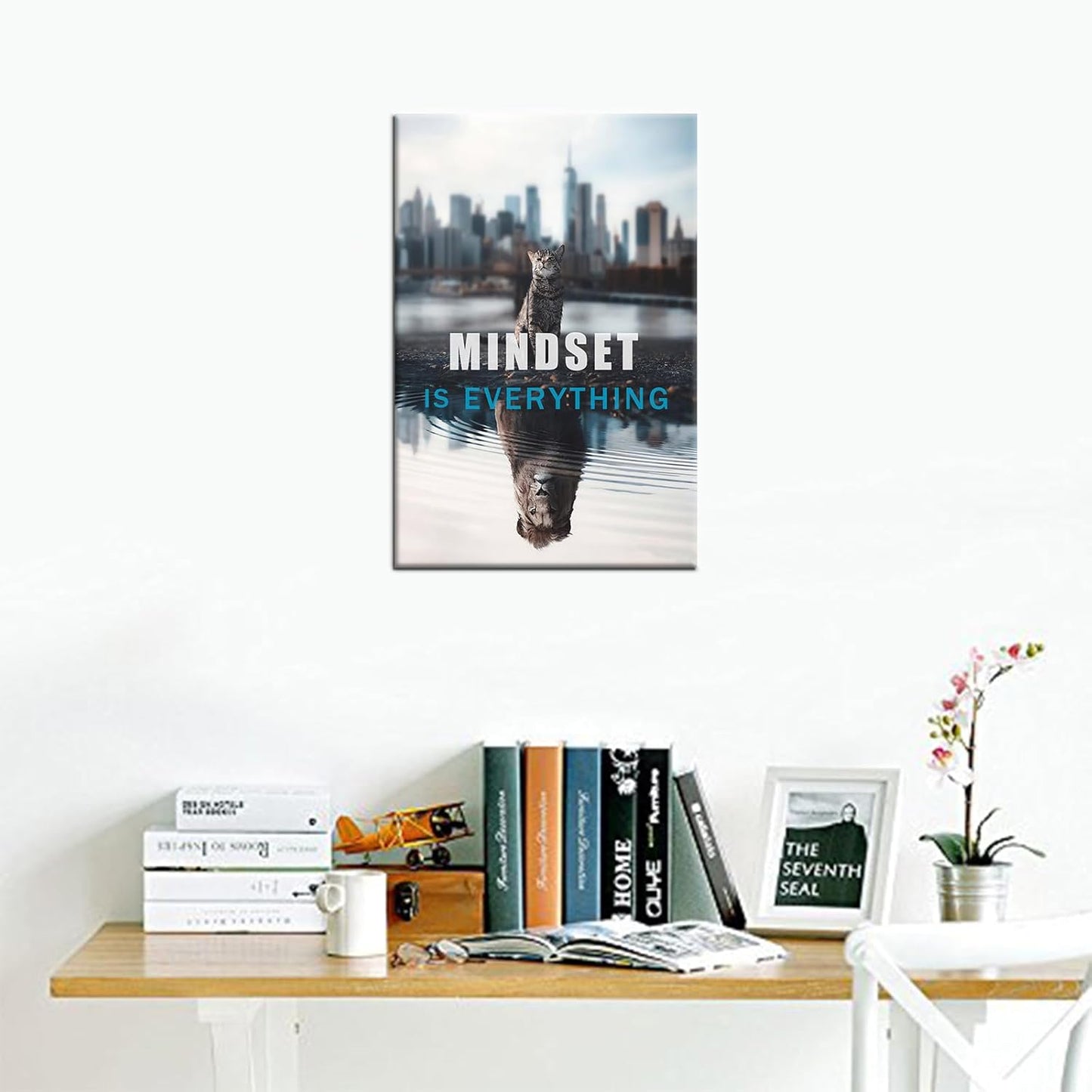 GoForArt Dream Big Motivational Canvas Wall Art, Inspirational Famous Quote Bedroom Living Room Decor, Positive Modern Landscape Mountain Office Dorm Room Poster Print (Inspirational-08, 12.00" x 18.00")