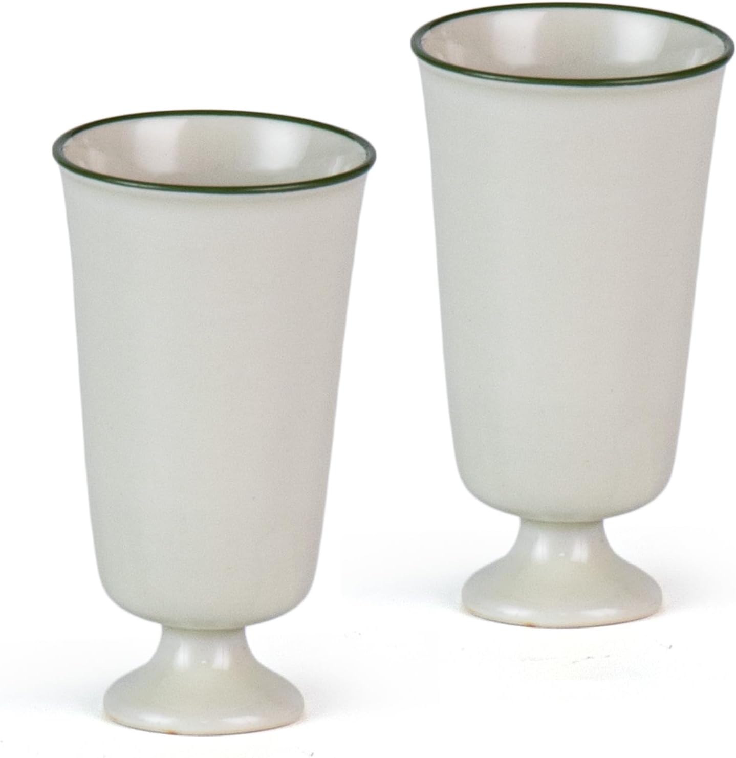 KAMMAK Ceramic Tea Cups Small, Cute Vintage Coffee Cup Set of 2, Porcelain Teacups Espresso Mug, 1.1oz Hand Painted Chinese Afternoon Tea Party Mugs, Birthday Gift for Women Men, Secret Green