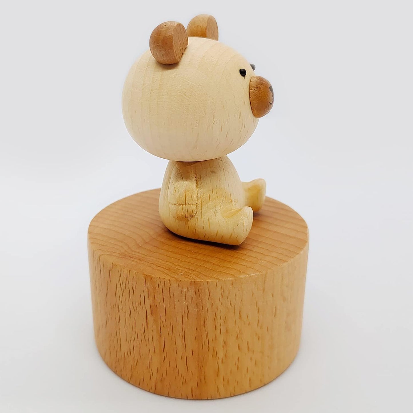 Cute Little Bear Mini Music Box, Little Animals Wooden Mechanical Music Box, The Music Box Gift That Sings Castle in The Sky, Best Gift for Boy Girl Friends Singing Music Gift Box