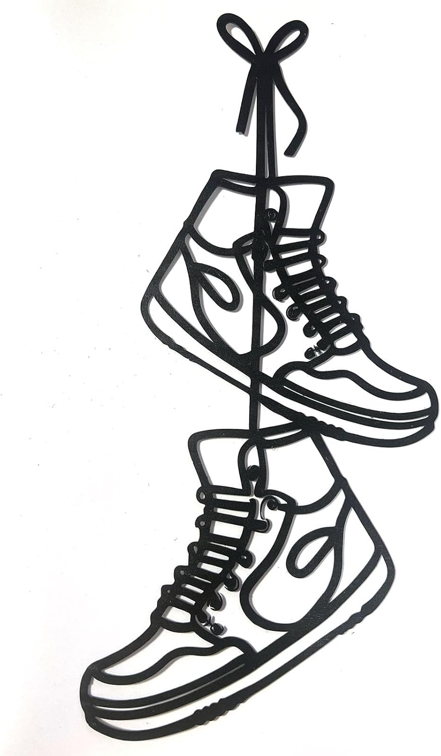 FZFQWRSH Metal Sneaker Wall Sculpture Art - Modern Boys & Teens Room Decor for Bedrooms, Unique Graduation Gift for Sneaker Lovers, Durable Home Décor Accent with Sports Theme