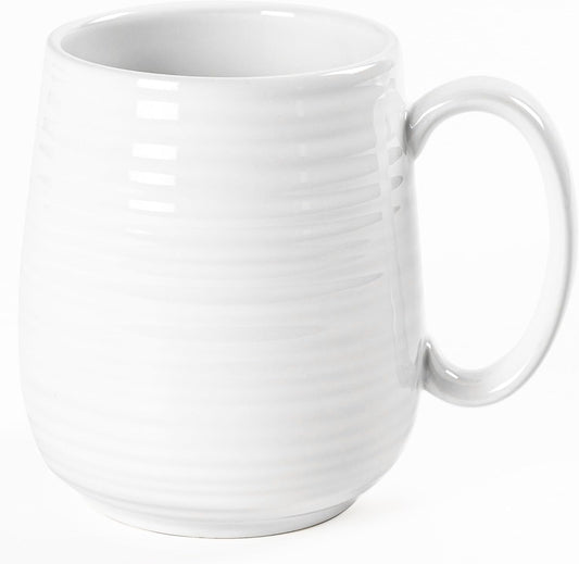 Large Coffee Mugs, Extra Large Ceramic Coffee Mug, 23 oz Handmade Pottery Mug, Big Tea Cups with Handle for Office and Home, Dishwasher and Microwave Safe (White)