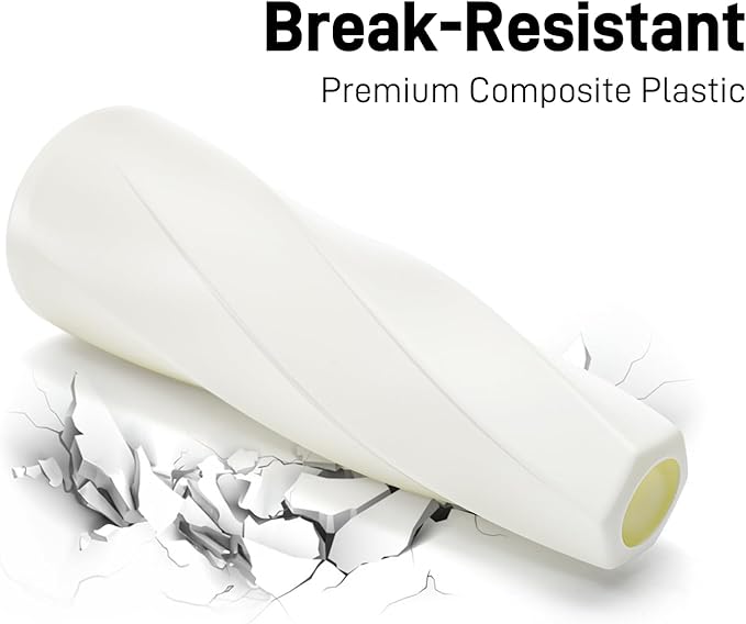 10 Pack White Flower Vases Bulk, 8" Modern Style Vases, Composite Plastic Unbreakable Bud Vase, Tall Conic Floral Vase for Centerpieces Bouquet Home Decor Wedding Party Dinner Table