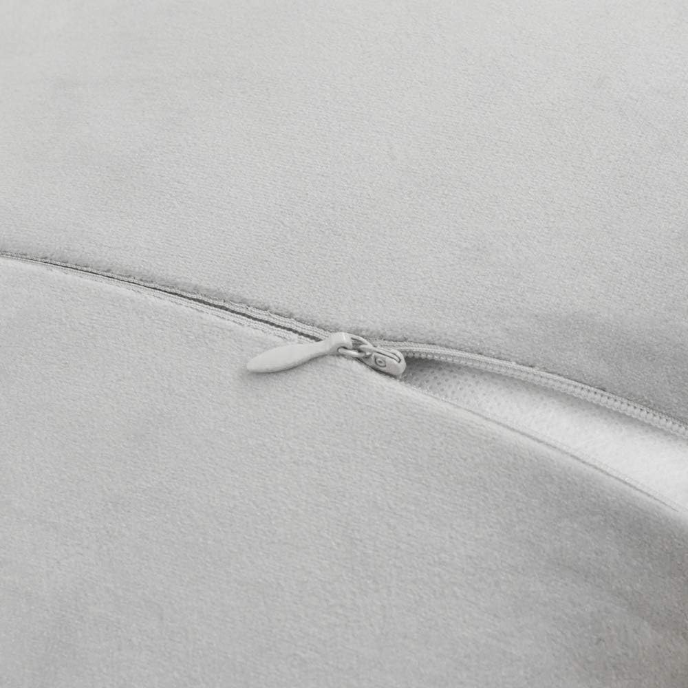 Decorative Throw Pillow 3D Flower Round Pillow Accent Handmade Cushion with Insert for Couch Bed Home Decor 14 inch Grey