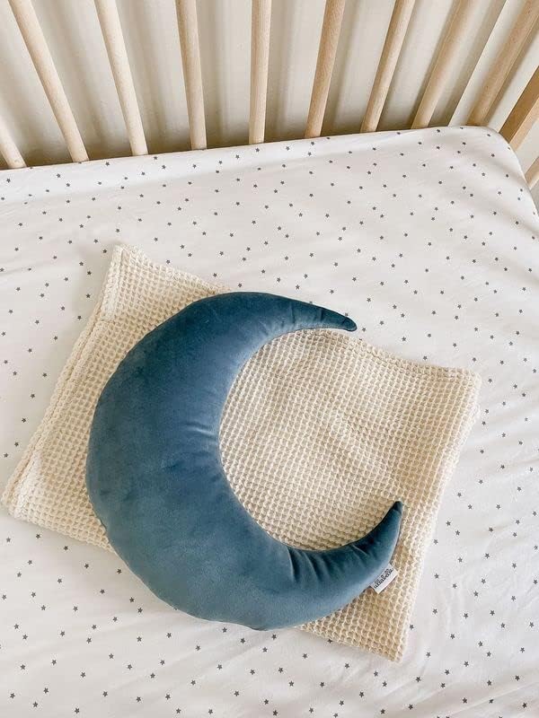 Decorative Pillow, Decorative Nursery Pillow, Playroom Décor, Cute Throw Pillows (Blue Moon)