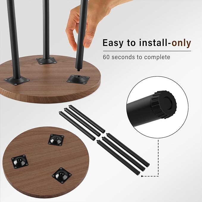 Plant Stand Indoor 2 Pack: Corner Wood 20 Inch Plant Stand Mid Century Modern Decor - Small Round Plant Table for Indoor Plants - Outdoor Plant Holder for Patio Living Room Bathroom Office (Walnut)