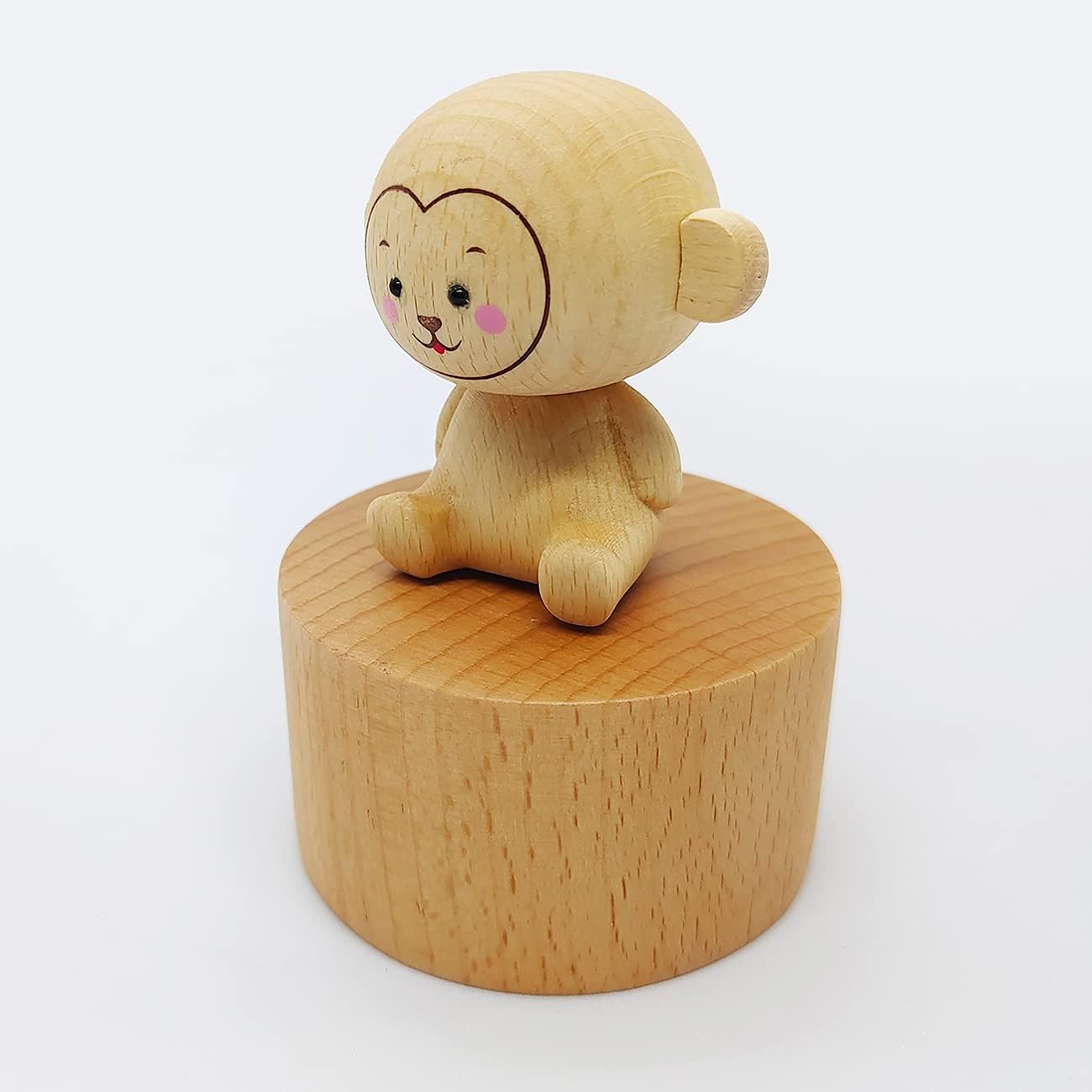 Cute Little Monkey Mini Music Box, Little Animals Wooden Mechanical Music Box, The Music Box Gift That Sings Canon, Best Gift for Boy Girl Friends Singing Music Gift Box