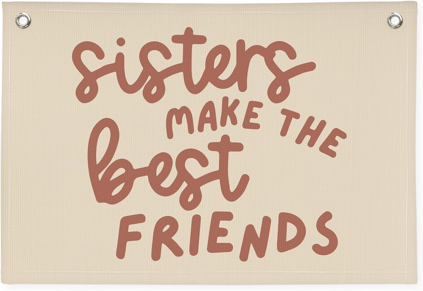 Girls Room Decor, Sisters Make The Best Friends Banner Flag for Sisters Room Decoration，Boho Nursery Wall Decor Baby Toddler Kids Girls Bedroom Decor 30x20,girlroom
