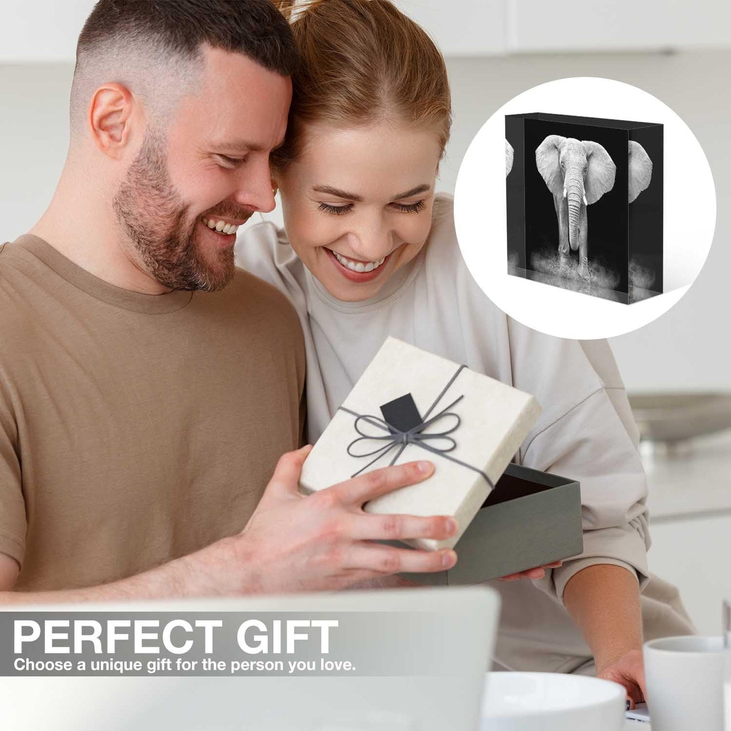 Home Office Desk Decor | Elephant Presents for My Father | Retirement & Thank You Presents | Housewarming Gift | 4 x 4 Inches