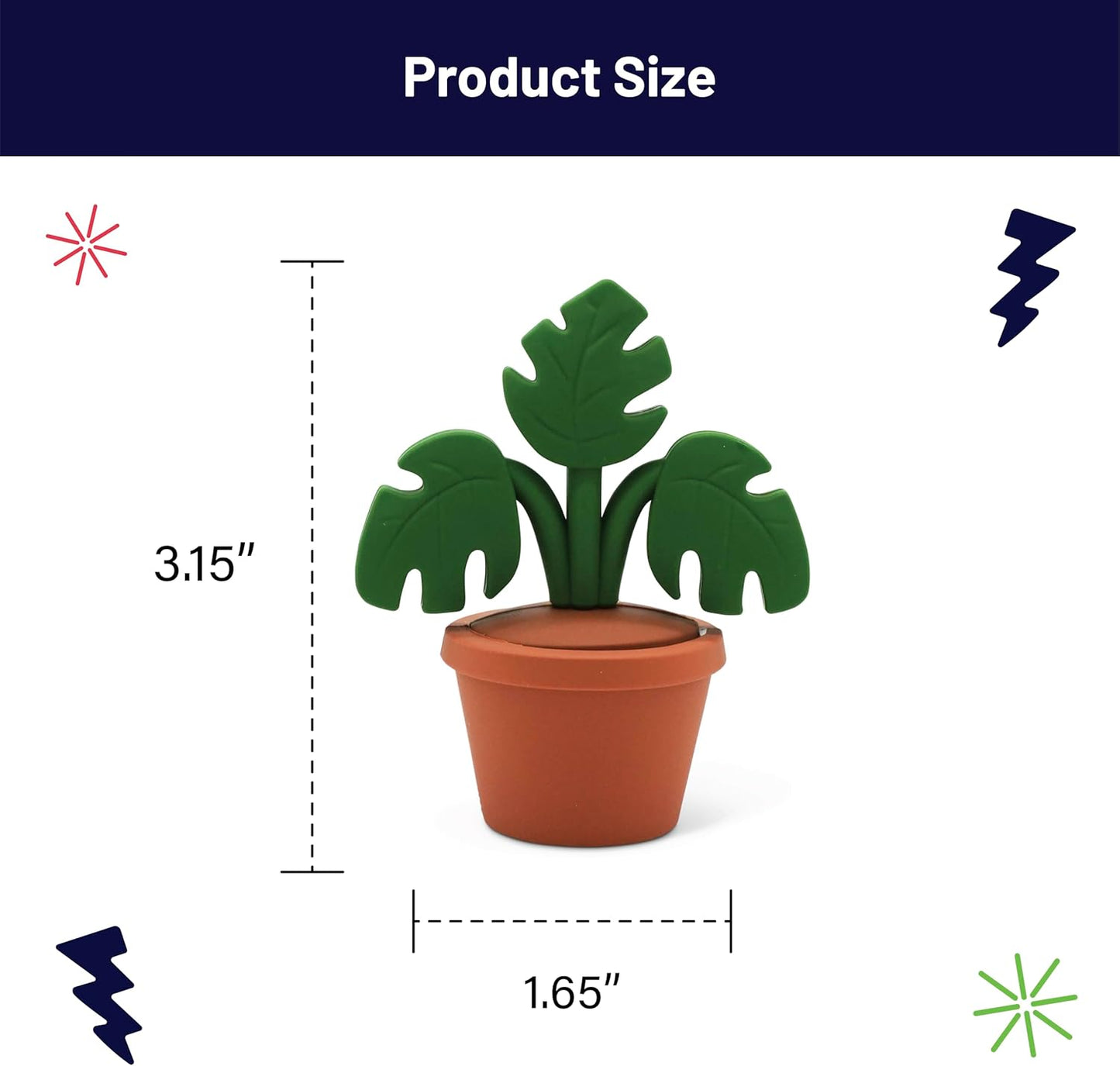 Mini Garden Figurines for Desk Decor – Cute Accessories for Fairy Gardens, Terrariums, Succulent Pots & Office Spaces – Tiny Plant Decor Statues - Monstera