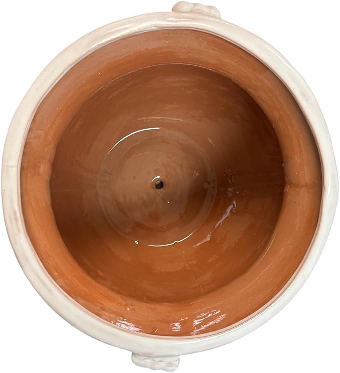 Talavera Michoacana Planter XL Pot Folk Art Multicolor Mexican Pottery Home Decor Hand Painted Garden Indoor Handmade Outdoor 18.5" (Brown)