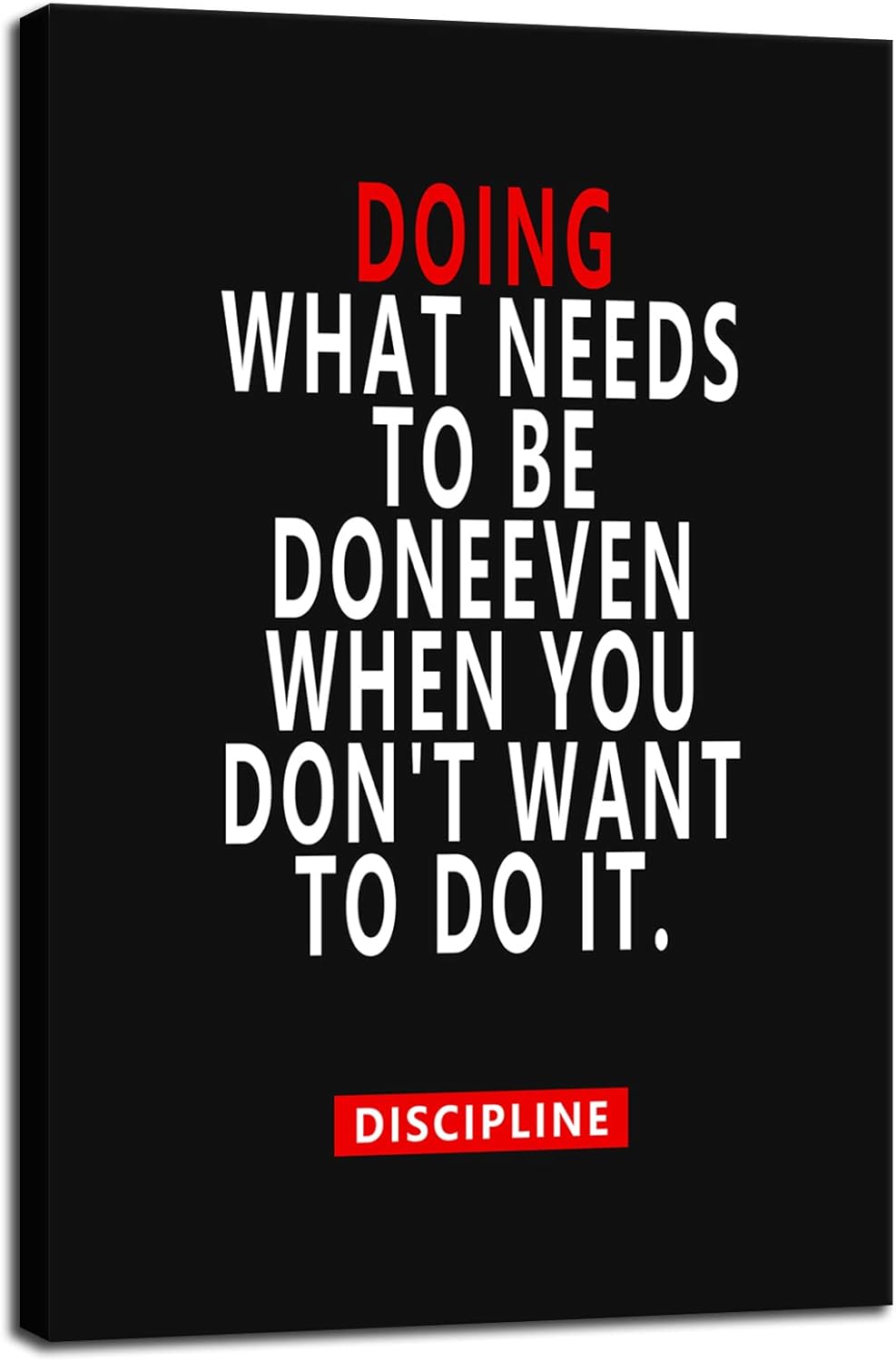 Inspirational Framed Office Canvas Wall Art Motivational Poster Inspirational Positive Entrepreneur Quotes Paintings Artwork Living room Classroom Wall Decor Ready to Hang[12''W X 18''H]