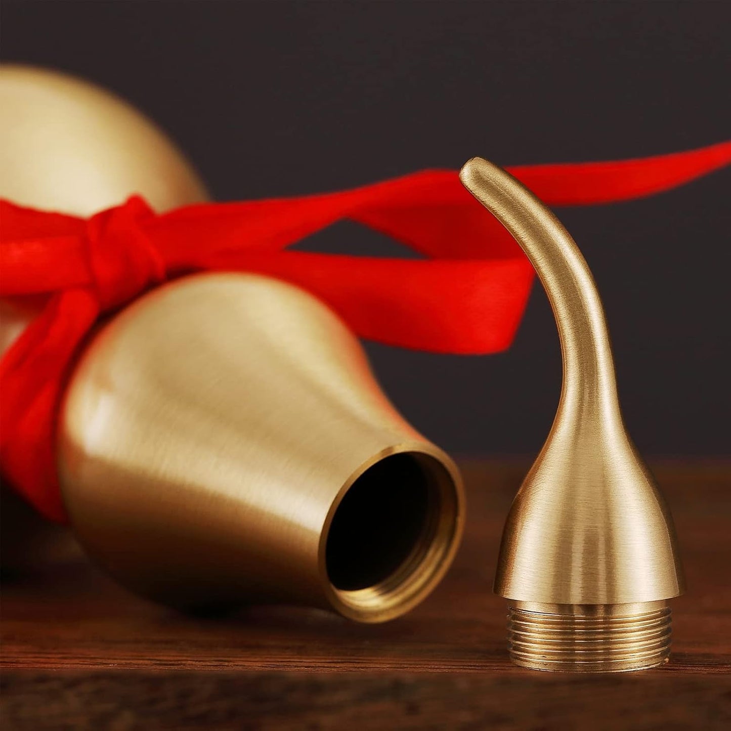 Feng Shui Chinese Brass Wu Lou Gourd,Treasure Statue Home Decoration Table Bookshelf Ornaments,Fortune Protection,Bring You Good Luck,Safty,Healthy,Success,9.84inch Tall,Full Brass