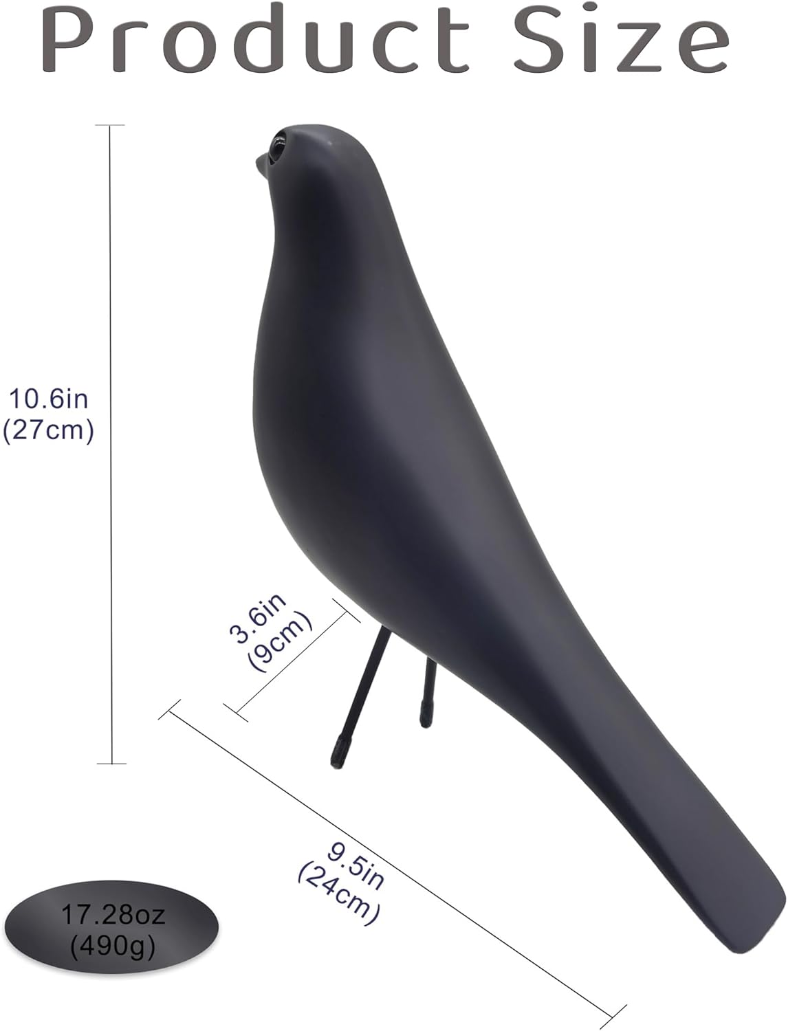 Mid Century Modern Bird Figurines - Decorative Sculptures for Living Room, Shelf, Mantle, TV Stand, Tabletop, Nightstand, Office, Kitchen - Unique Home Decor & Gifts for Bird Lovers