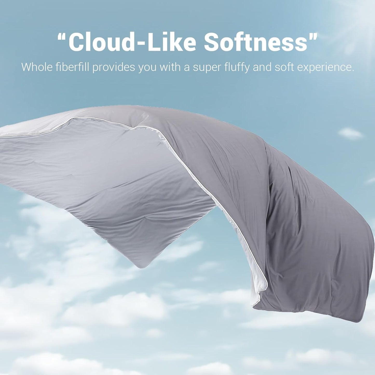 Elegear Cooling Comforter Queen Absorbs Body Heat to Keep Cool, Double-Sided Cooling Blanket for Hot Sleepers Arc-Chill Cool Fabric Q-Max>0.5, Lightweight Summer Comforter Cold Blanket, Gradient Gray