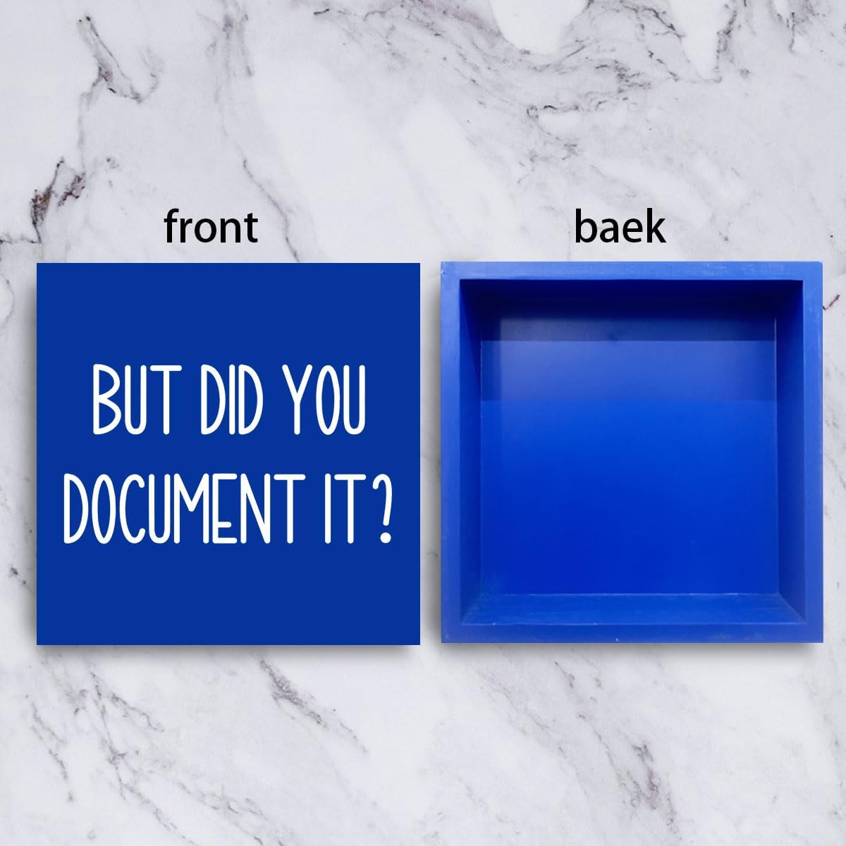 Funny HR Decor Office Decor Human Resources Office Desk Ornament HR Wooden Box Sign for Tabletop Bookshelf Thank You Gifts for Home Farmhouse Meeting Room Bedroom Library Retirement Boss Day Blue