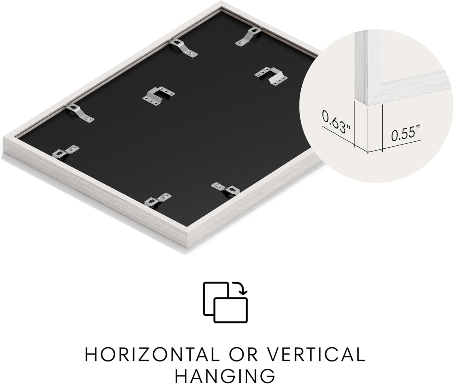 HAUS AND HUES Modern Abstract Wall Art - Blue and Green Living Room Art, Modern Artwork for Walls, Minimalist Picture for Living Room(Blue Tie-Dye, White Frame, 8x10)