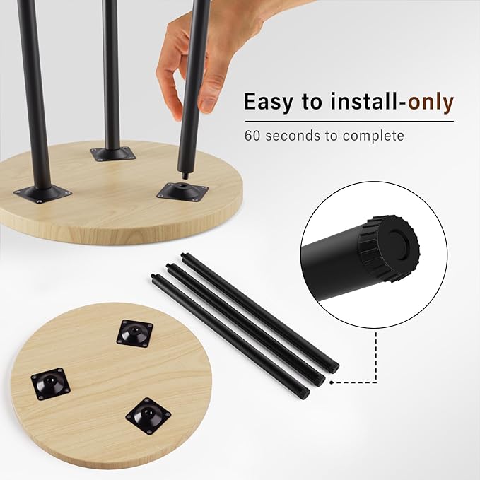 Plant Stand Indoor 2 Pack: Corner Wood 14 Inch Plant Stand Mid Century Modern Decor - Small Round Plant Table for Indoor Plants - Outdoor Plant Holder for Patio Living Room Bathroom Office (Burlywood)