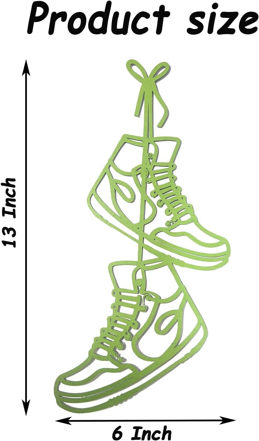 FZFQWRSH Metal Sneaker Wall Sculpture Art - Modern Boys & Teens Room Decor for Bedrooms, Unique Graduation Gift for Sneaker Lovers, Durable Home Décor Accent with Sports Theme