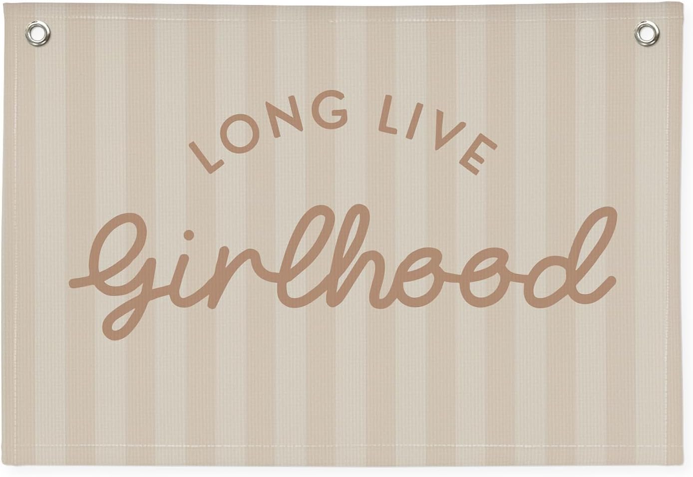 Girls Room Decor Long Live Girlhood Linen Banner Hanging Flag Vintage Pink Banner for Nursery Playroom Wall Decor for Kids Bedroom Dorm Toddler Decorations Trendy Room Decor 30x20 In (Girlhood)