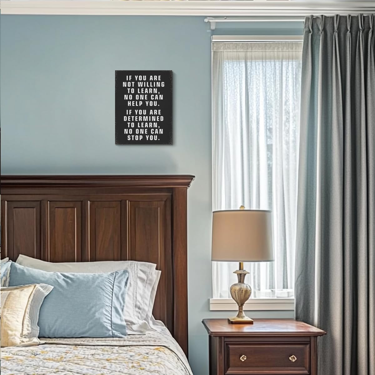 Inspirational Motivational Wall Art Decor, Motivational Quotes Poster Print Phrase Wall Art Positive Quotes, Positive Affirmations Wall Art Decor for Bedroom Office Classroom Study Gym Room