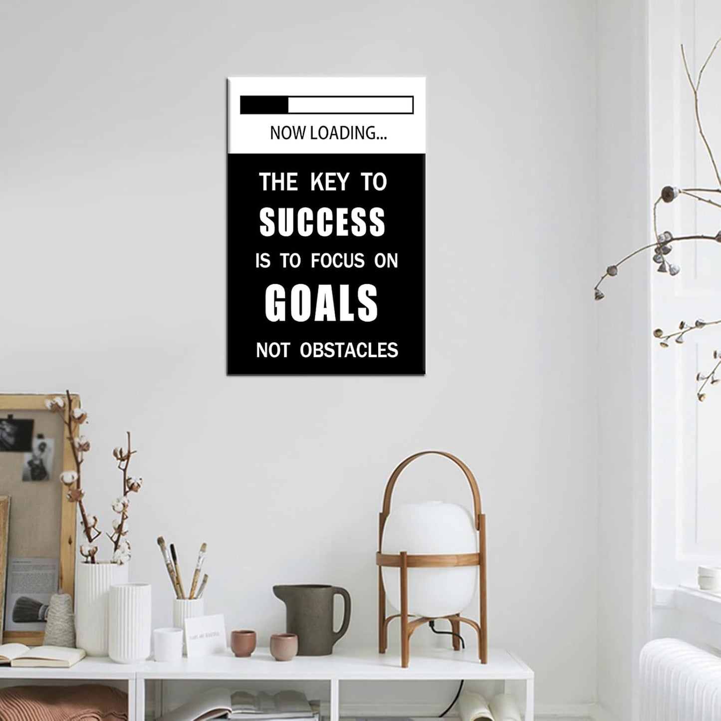 GoForArt Dream Big Motivational Canvas Wall Art, Inspirational Famous Quote Bedroom Living Room Decor, Positive Modern Landscape Mountain Office Dorm Room Poster Print (Motivational-04, 12.00" x 18.00")