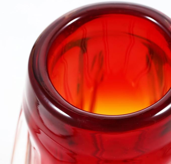 Luxury Lane Hand Blown Laine Sommerso Art Glass Vase for Home Decor 10 inch Tall Centerpiece Table Decoration