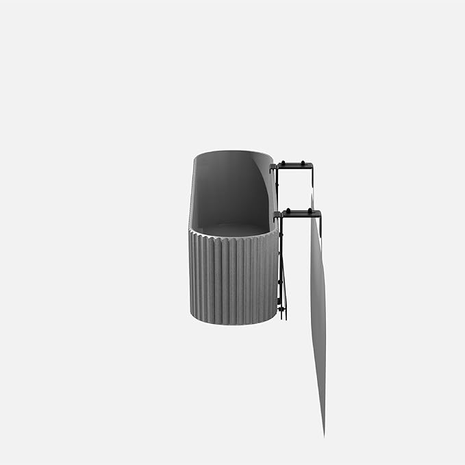 Veradek Demi Series Railing Planter - Hanging Planter Box for Windowsill/Balcony | Plastic-Stone Composite w/Railing Bracket | Modern Décor for Flowers