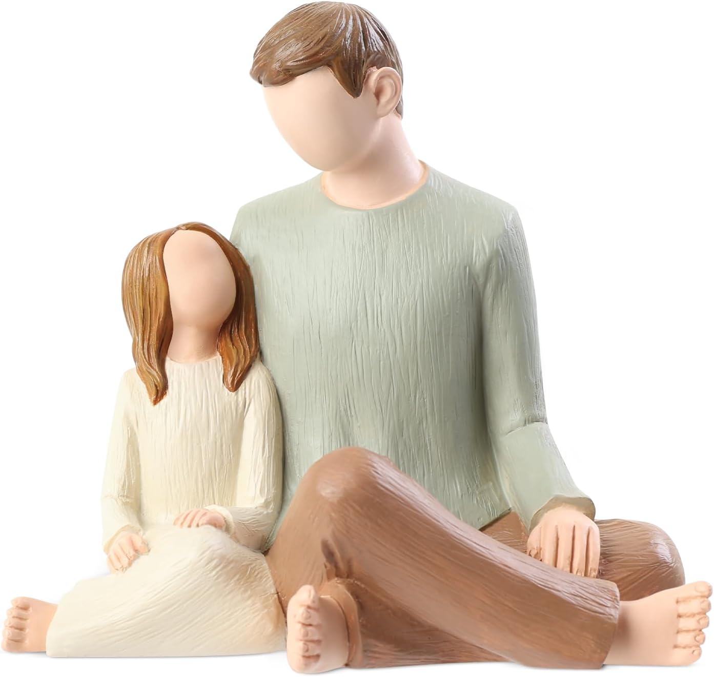 Father and Daughter Figurines, Dad Daughter Statues, Sculpted Hand-Painted Figures Gifts for Father’s Day Anniversary Birthday