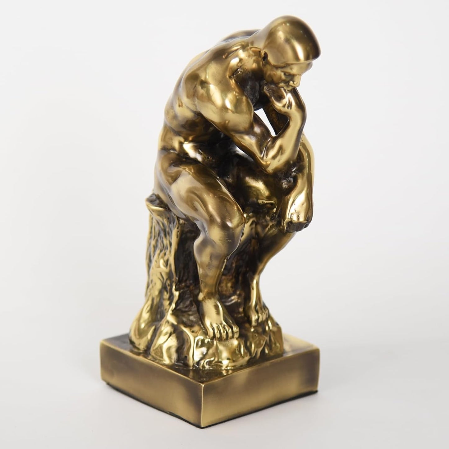 Magicsculp-The Thinker Statue in Brass 8.8 Inch Museum Grade Collectible Figurine Gift Box-(Medium-Brass)