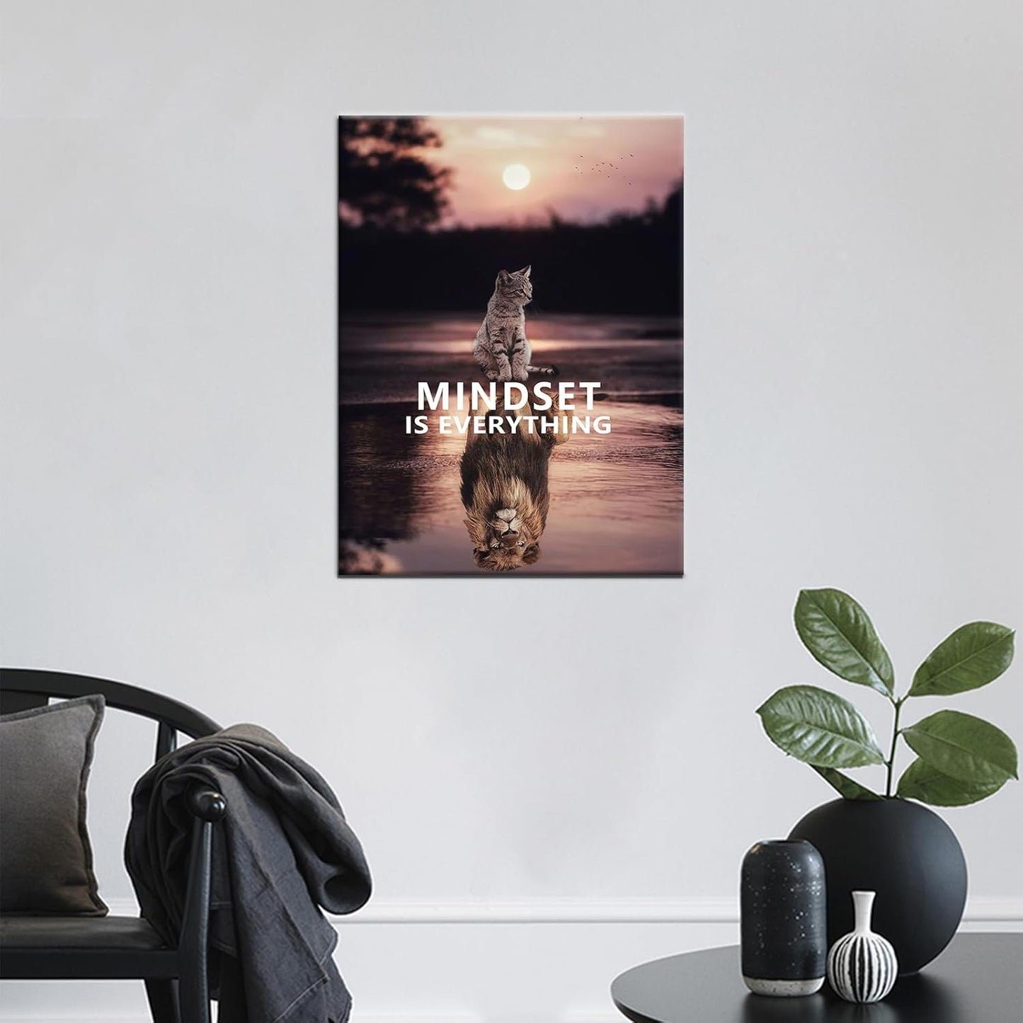 GoForArt Dream Big Motivational Canvas Wall Art, Inspirational Famous Quote Bedroom Living Room Decor, Positive Modern Landscape Mountain Office Dorm Room Poster Print (Inspirational-14, 18.00" x 24.00")