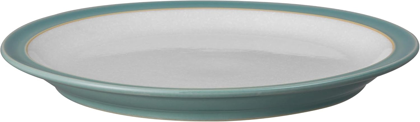 Denby - Elements Fern Green Dinner Plates Set of 4 - Contemporary Design - Ceramic Stoneware Tableware - Dishwasher & Microwave Safe - Scratch Resistant - 10.4in Large Everyday Dinnerware Plates